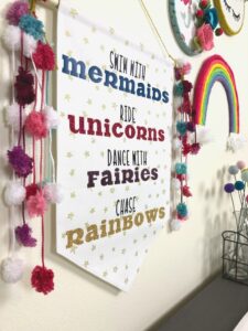 Mermaid and unicorn banner tutorial featured by top US sewing blog, Ameroonie Designs