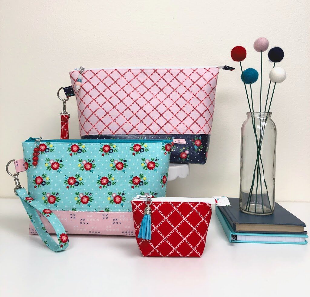 Travel Zipper Pouch Pattern, Sewing Tutorials