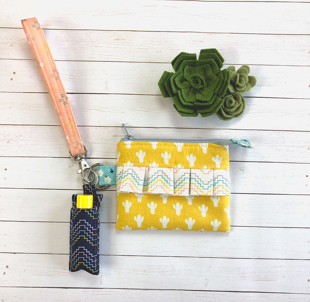How to Make a Chapstick Holder Keychain with Riley Blake Designs Fabric ...