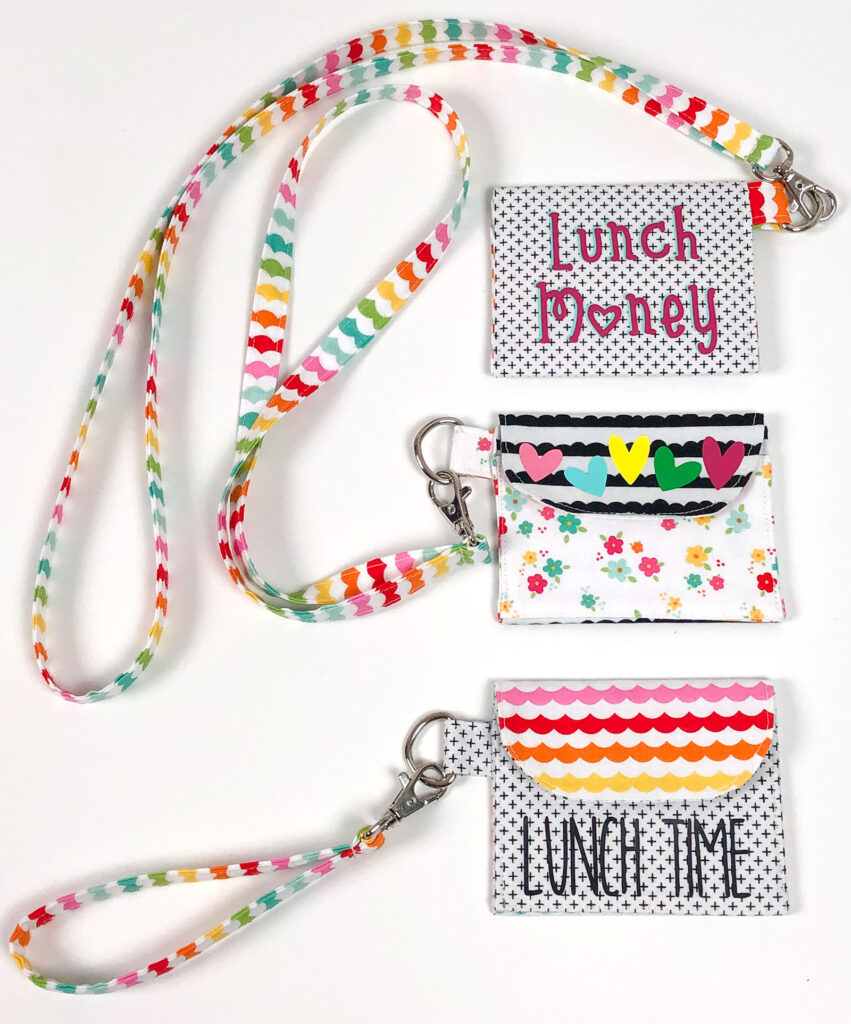Customize your lunch money pouch with iron-on vinyl.