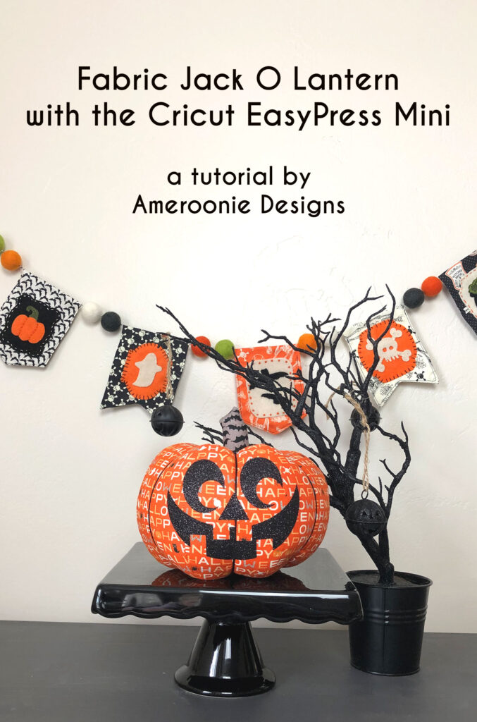 Make a Jack O lantern with the Cricut EasyPress mini.