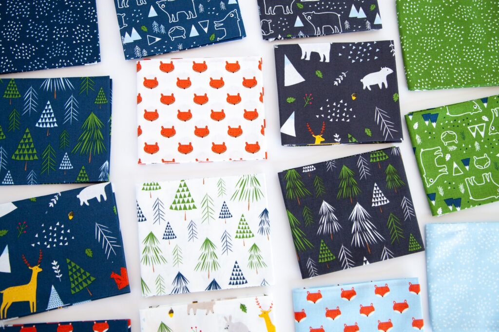 fabric prints from In The Forest fabric line.