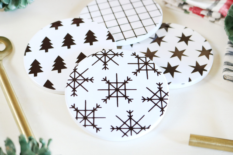 CHRISTMAS COASTERS USING CRICUT INFUSIBLE INK - Sugarcoated Housewife