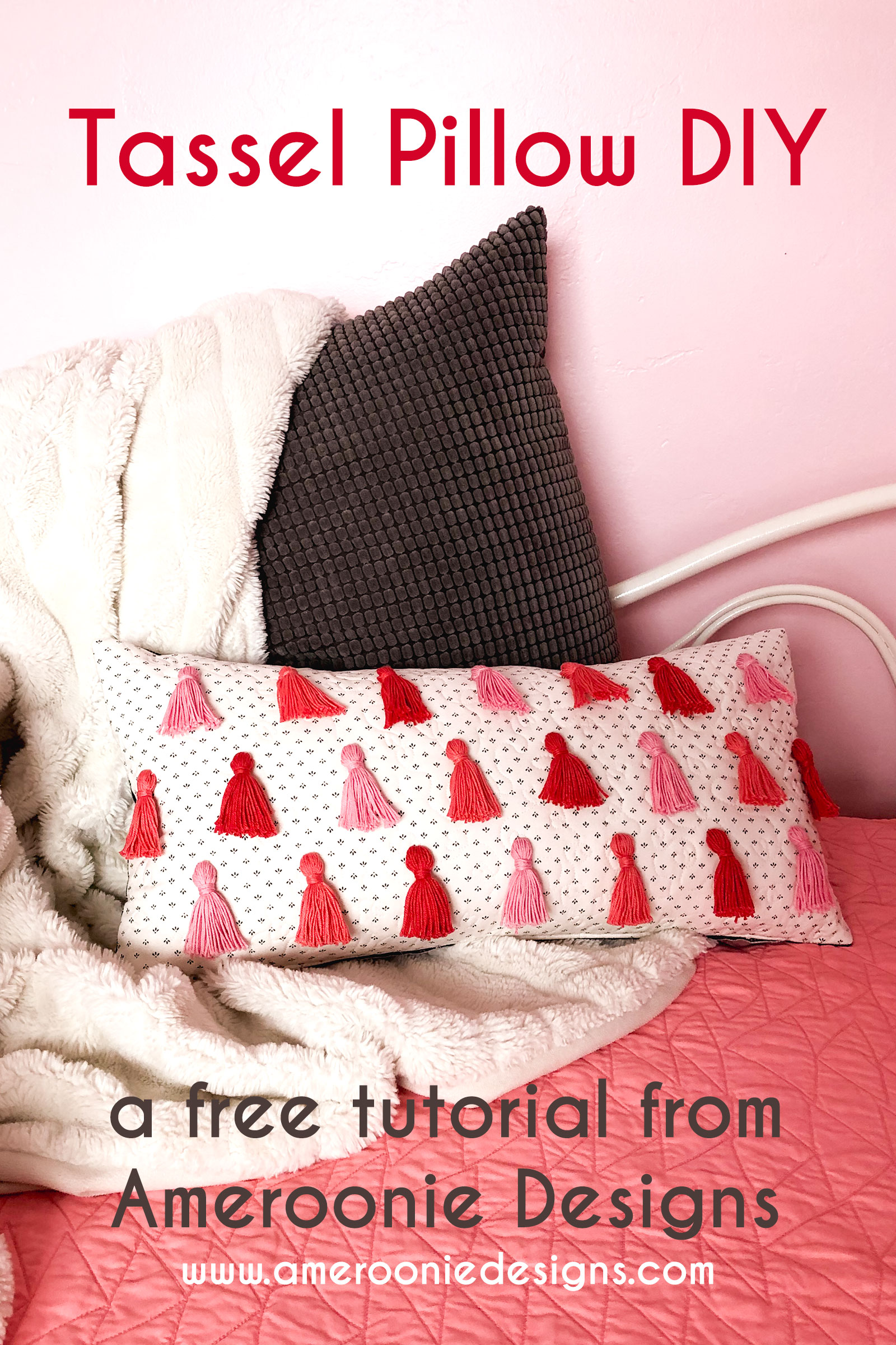Tassel Pillow DIY Ameroonie Designs Customize your own accent pillow