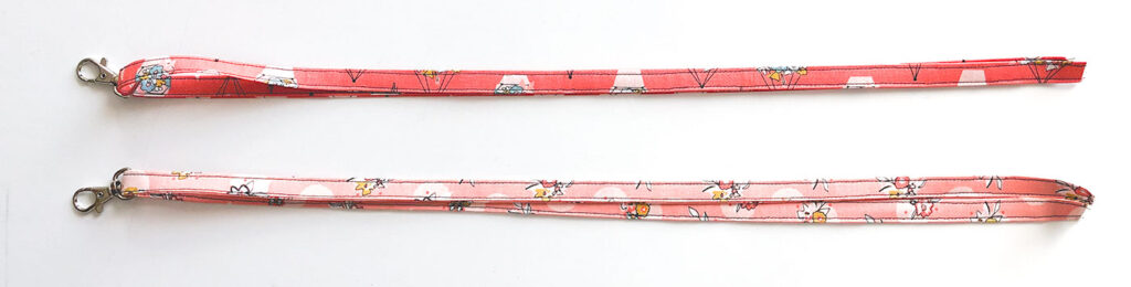 Fabric Lanyard Tutorial by Top US sewing blog Ameroonie Designs image of: adding lobster clasp to lanyard.