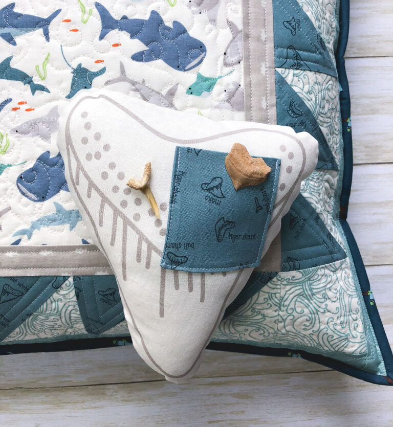 shark tooth fairy pillow