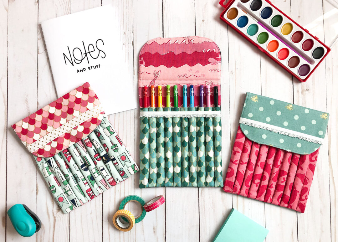 How to Sew a Beautiful Colored Pencil Pouch to organize your creativity