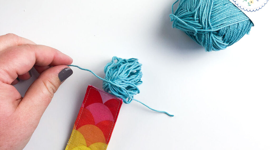 How to make yarn tassels for fabric bookmarks and more 